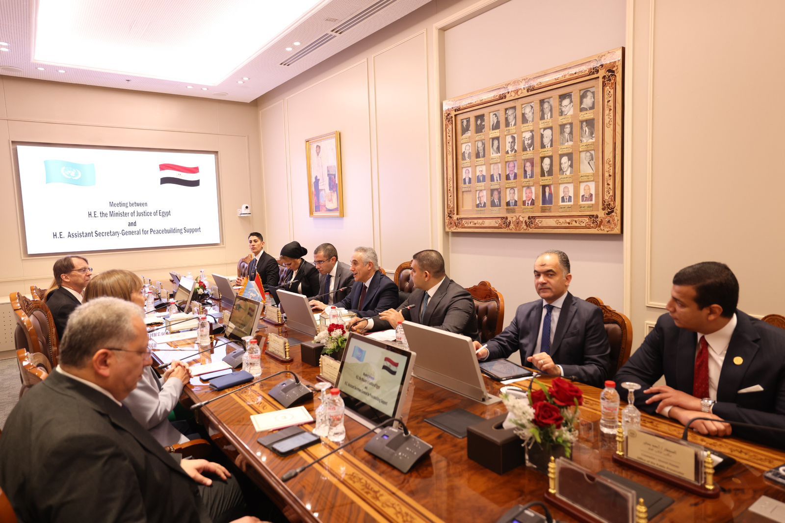 وزير العدل يبحث مع مساعد أمين عام الأمم المتحدة مجالات سيادة القانون