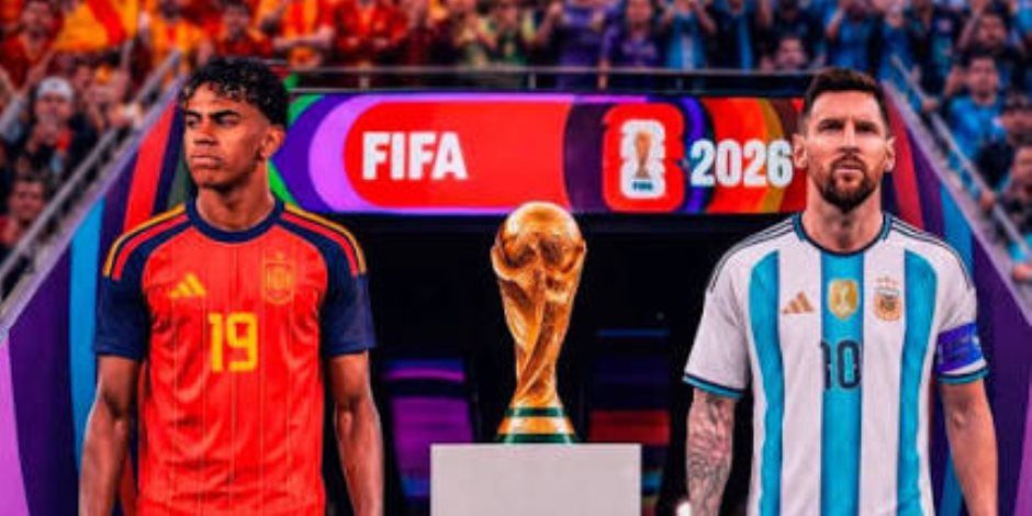 انتشار صور ميسي ولامين يامال فى ميدان تايمز سكوير قبل نهائي كأس العالم