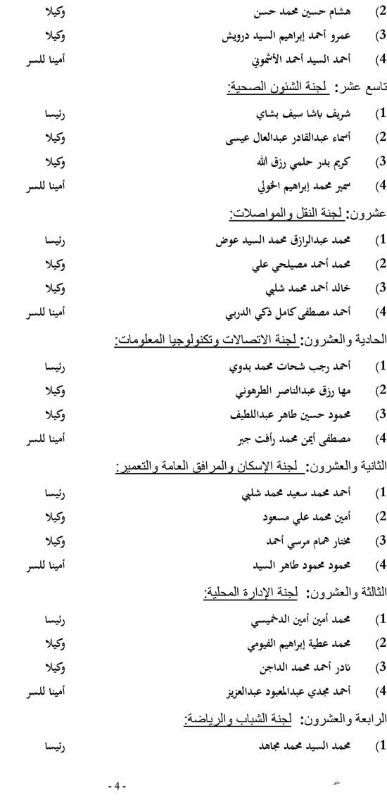 بالفصل التشريعي الثالث.. تشكيل هيئات مكاتب اللجان النوعية للنواب بدور الانعقاد الثاني